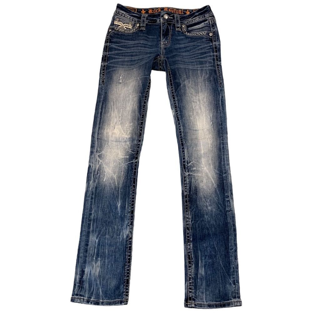 Nwot Rock Revival Karla Straight Jeans 26 — image 2 of 8